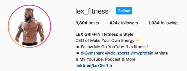 Lex-fitness account.